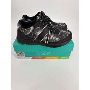 Traq by Alegria Black and White Tie Dye Blast Off Sneakers Size 38